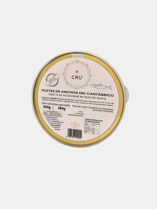 acciughe del cantabrico cru confezione da 500g