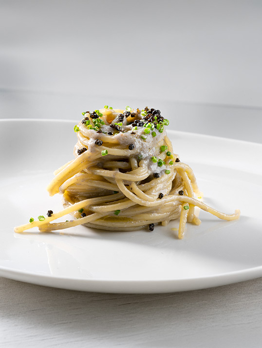 Ricetta con caviale croccante Cru Caviar