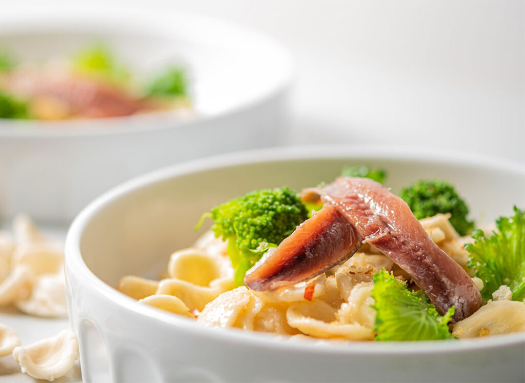 Orecchiette with Turnip Tops and Anchovies