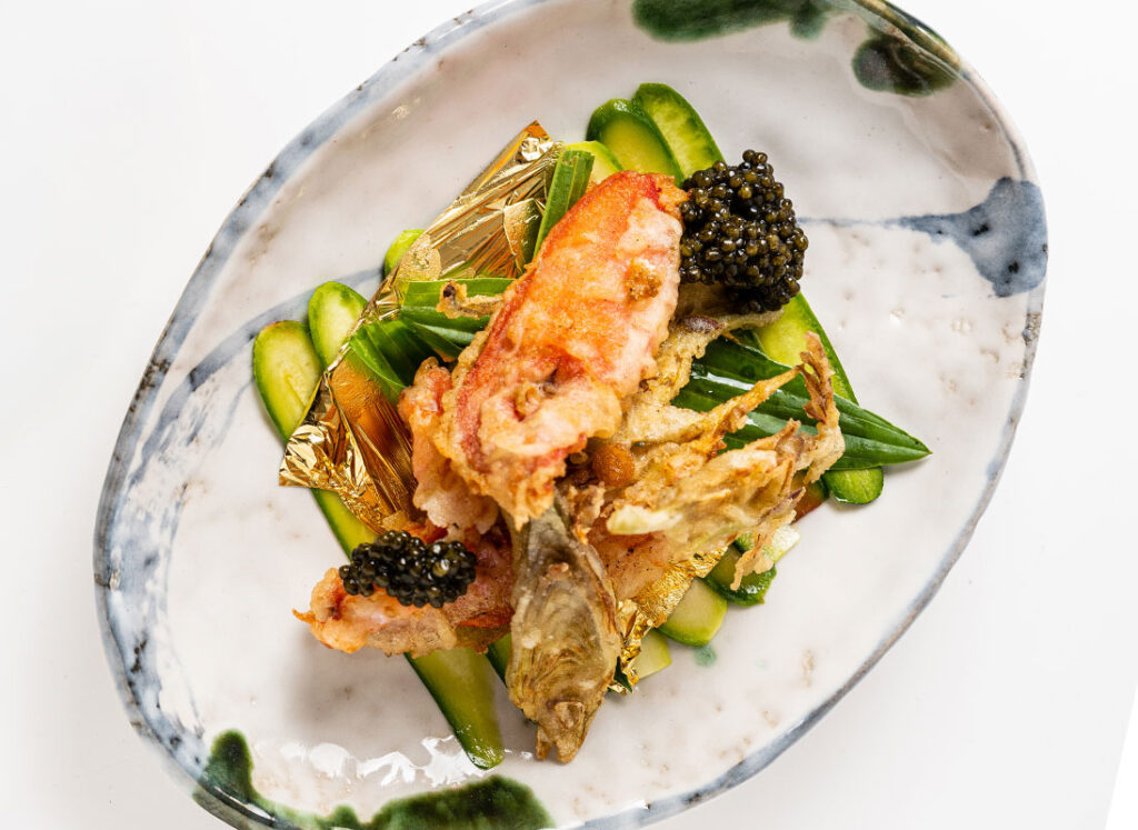 Lobster Claw and Fried Castraure with Caviar