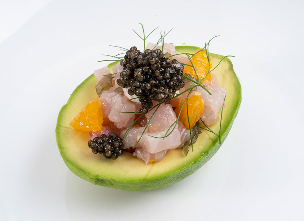 White Sturgeon Tartare with Asetra Caviar