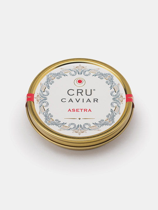 Cru Caviar caviale varietà Asetra: sapore equilibrato con retrogusto di nocciola e note dolci