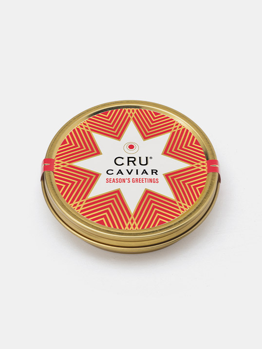 Cru Caviar caviale siberiano GREETINGS EDITION: gusto raffinato, deciso, iodato.